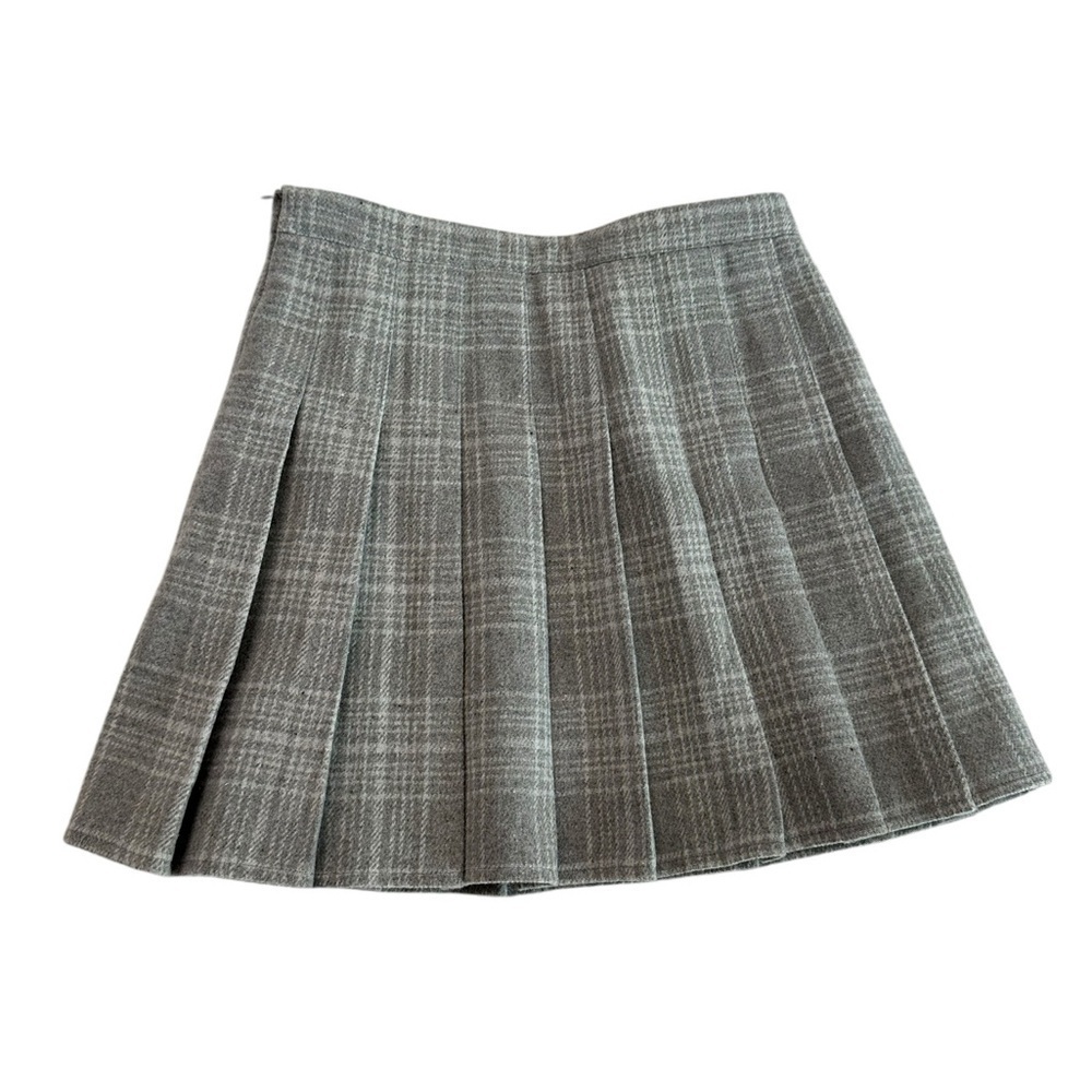 Hoerev Gray Pleated Mini Skirt Size Small